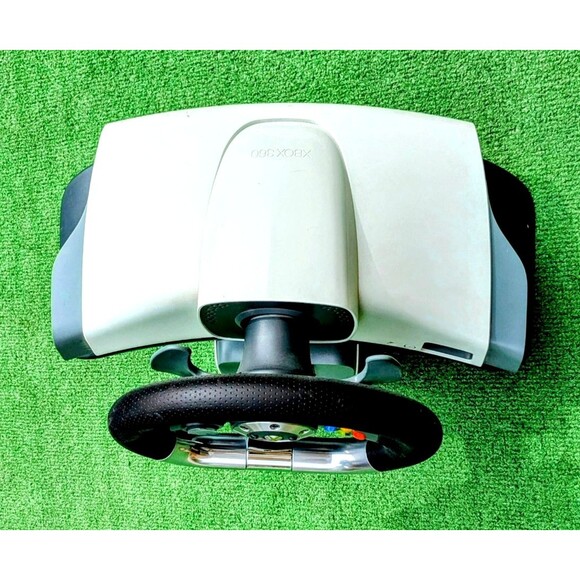 Microsoft Xbox 360 Wireless Racing Steering Wheel Only-Force Feedback WRW01 EUC - Picture 2 of 6